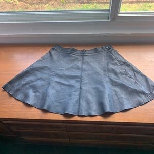 Black leather American apparel circle skirt